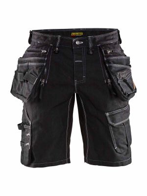 1992-1141 Craftsman Shorts Stretch Blåkläder Black 9900 71workx front
