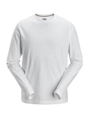 2496 Work T-shirt Long-Sleeve Snickers White 0900 71workx front 2496 Work T-shirt Long-Sleeve Snickers White 0900 71workx front