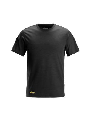 Snickers Work T-shirt Short Sleeve Wool 2551 0400 71workx Front