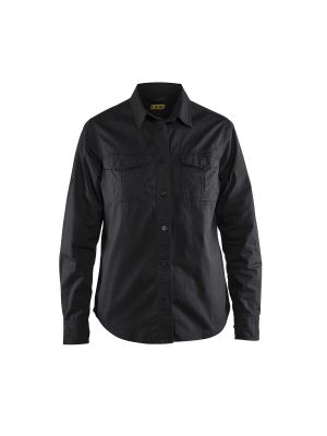 Ladies Twill Shirt 3208 Zwart - Blåkläder