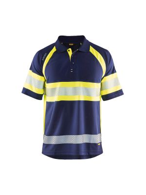 UV Polo Shirt High Vis Class 1 3338 Marine/High Vis Geel - Blåkläder UV Polo Shirt High Vis Class 1 3338 Marine/High Vis Geel - Blåkläder