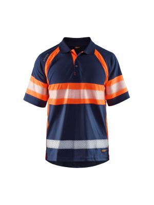 UV Polo Shirt High Vis Class 1 3338 Marineblauw/Oranje - Blåkläder UV Polo Shirt High Vis Class 1 3338 Marineblauw/Oranje - Blåkläder