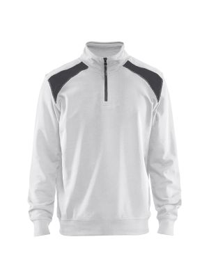 Blåkläder 3353-1158 Sweatshirt Half-Zip - White/Dark Grey Blåkläder 3353-1158 Sweatshirt Half-Zip - White/Dark Grey