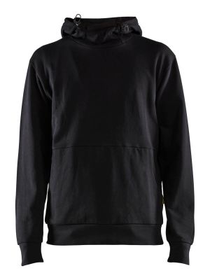 34301158 Work Hoodie with Drawstring Black 9900 Blåkläder 71workx front