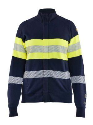 3472-1762 Women's Work Vest Multinorm Blåkläder Dark Navy High Vis Yellow 8933 71workx Front
