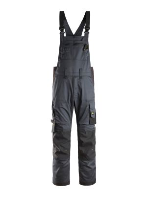 6051 Bib & Brace Overall Stretch Allroundwork Steel Grey 5804 Snickers 71workx front 6051 Bib & Brace Overall Stretch Allroundwork Steel Grey 5804 Snickers 71workx front