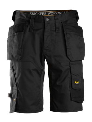 6151 Work Short Holster Pockets Stretch Allroundwork Black 0404 Snickers 71workx front