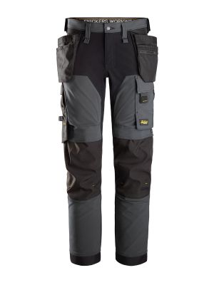 6275 Work Trouser Stretch 4-Way Holster Pockets Snickers 71workx Grey Black 5804 front 6275 Work Trouser Stretch 4-Way Holster Pockets Snickers 71workx Grey Black 5804 front