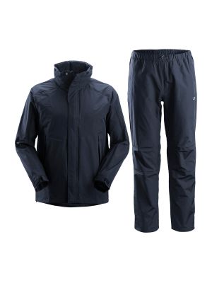 8378 Rainwear Set Snickers Navy 9500 71Workx Raincoat Rainpants Front