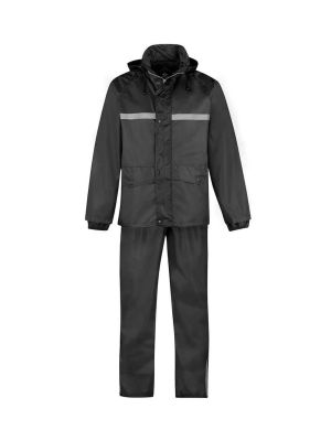 Bjornson Dusch Rain Suit Unisex Lightweight 7785 Black 71workx Front