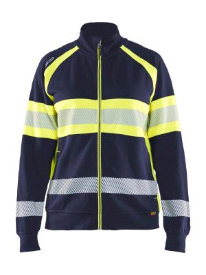Blåkläder Work Vest High Vis Women's 3505 Navy Blue High Vis Yellow 8933 71workx Front