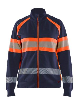 Blåkläder Work Vest High Vis Women's 3505 Navy Blue High Vis Orange 8953 71workx Front