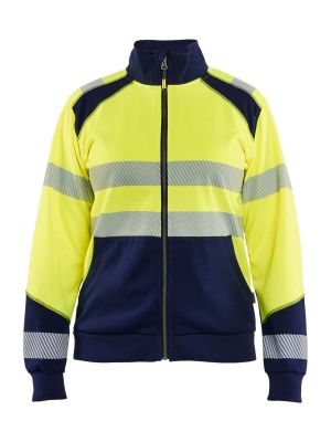 Blåkläder Work Vest High Vis Women 3508 High Vis Yellow Navy 3389 71workx Front