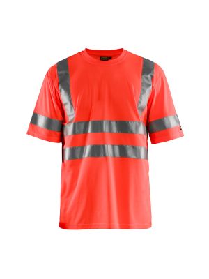 Blåkläder 3413 High Vis Work T-shirt Short Sleeve 34131009 5500 High Vis Red 71workx Front