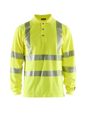 Blåkläder 3439 Multinorm Polo Long Sleeve 3300 High Vis Yellow 71workx Front