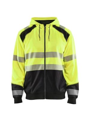 Blåkläder 3546 High Vis Work Hoodie Full Zip 35462528 3399 71workx Front