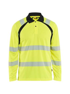 Blåkläder 3598 Polo Long Sleeve UV High Vis 3399 Yellow/Black 71workx Front Blåkläder 3598 Polo Long Sleeve UV High Vis 3399 Yellow/Black 71workx Front