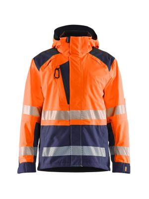 Blåkläder 4435 High Vis Work Jacket Shell Waterproof 44351987 5389 High Vis Orange /Navy 71workx Front