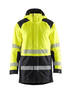 Blåkläder 4457 High Vis Work Jacket Winter Parka Waterproof 44571987 3399 Yellow/Black 71workx Front