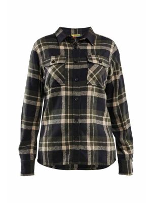 Blåkläder Work Shirt Flannel Women 321811684298 Forest Night Black 71workx front