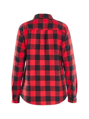 Blåkläder Work Shirt Flannel Women 3218 - Red Black