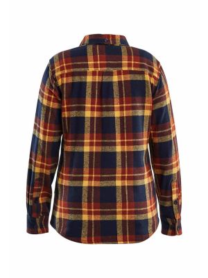 Blåkläder Work Shirt Flannel Women 3218 - Red Blue
