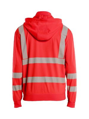 Blåkläder Work Vest High Vis Detachable Hood 3573 - Red