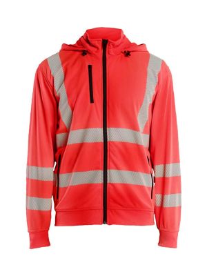 Blåkläder Work Vest High Vis Detachable Hood 357325385500 High Vis Red 71workx front Blåkläder Work Vest High Vis Detachable Hood 357325385500 High Vis Red 71workx front