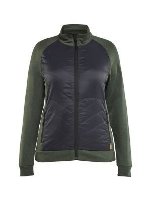 Blåkläder Work Vest Hybrid Women 341925334199 Autumn Green Black 71workx front Blåkläder Work Vest Hybrid Women 341925334199 Autumn Green Black 71workx front