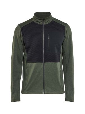 Blåkläder Work Vest With Zipper 354825334199 Autumn Green Black 71workx front Blåkläder Work Vest With Zipper 354825334199 Autumn Green Black 71workx front