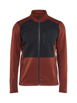 Blåkläder Work Vest With Zipper 354825335999 Burned Red Black 71workx front Blåkläder Work Vest With Zipper 354825335999 Burned Red Black 71workx front