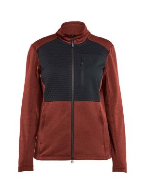 Blåkläder Work Vest With Zipper Women 354925335999 Burnt Red Black 71workx front Blåkläder Work Vest With Zipper Women 354925335999 Burnt Red Black 71workx front