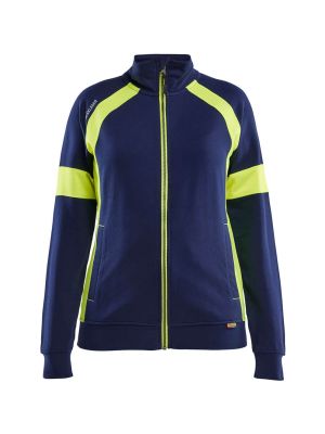 Blåkläder Work Vest With Zipper Visible Women 356811588933 Navy High Vis Yellow 71workx front Blåkläder Work Vest With Zipper Visible Women 356811588933 Navy High Vis Yellow 71workx front