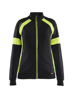 Blåkläder Work Vest With Zipper Visible Women 356811589933 Black High Vis Yellow 71workx front Blåkläder Work Vest With Zipper Visible Women 356811589933 Black High Vis Yellow 71workx front