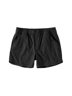 Carhartt 106199 Women Work Shorts Force Ripstop Black N33 71workx Front