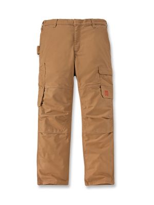Carhartt 107181 Work Trouser Flame Resistant RF Cargo Carhartt Brown BRN 71workx Front