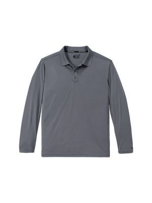 Carhartt 107837 Work Polo Long Sleeve Force Sun Defender STL Steel 71workx Front Carhartt 107837 Work Polo Long Sleeve Force Sun Defender STL Steel 71workx Front