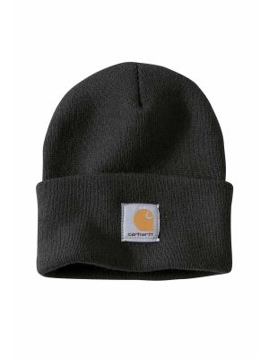 Carhartt A18 Beanie Watch Hat 71workx Black BLK front