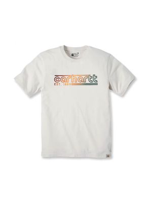 Carhartt Work T-shirt Logo Graphic 106538 71workx OAT Milk A16 front Carhartt Work T-shirt Logo Graphic 106538 71workx OAT Milk A16 front