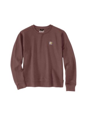 Carhartt Work Sweater Crewneck French Terry Women 106179 71workx Apple Butter R95 front