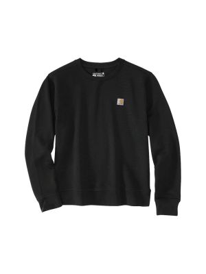 Carhartt Work Sweater Crewneck French Terry Women 106179 71workx Black N04 front