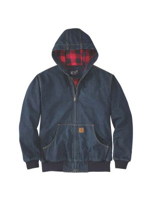 Carhartt Work Jacket 106976 Denim Wind Fighter 106976HR4 71workx Front