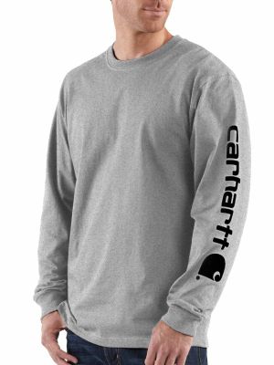 Carhartt EK231 T-Shirt Logo l/s - Heather Grey