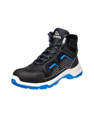 Emma Safety Shoes S3S CrossForce Fly High D MM830547 Black Blue White 71workx side Emma Safety Shoes S3S CrossForce Fly High D MM830547 Black Blue White 71workx side