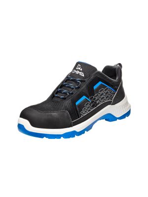 Emma Safety Shoes S3S CrossForce Fly Low D MM810547 Black Blue White 71workx side Emma Safety Shoes S3S CrossForce Fly Low D MM810547 Black Blue White 71workx side
