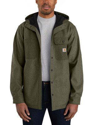 105022 Wind Rain Bonded Shirt Jack Carhartt - Basil Heather - S