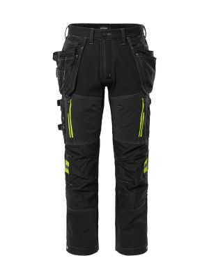 Fristads Work Trouser Stretch 2566 STP Tyresta 71workx Black 129487-940 front