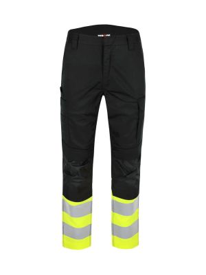 Herock Axo Work Trouser High Vis 2-way Stretch 25MTR2502BKYE 71workx Front Herock Axo Work Trouser High Vis 2-way Stretch 25MTR2502BKYE 71workx Front