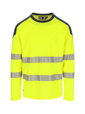 Herock Lunar Work T-shirt High Vis 25MTS2404 Fluo Yellow/Navy 71workx Front Herock Lunar Work T-shirt High Vis 25MTS2404 Fluo Yellow/Navy 71workx Front