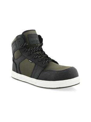 Herock Saron High Safety Shoes S3S 22MSS2401DKBK Khaki Black 71workx side